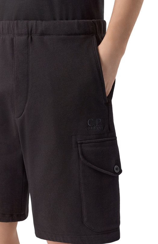 Хлопковые шорты C.P. Company 20CMSB029A/005086W Чёрный  20CMSB029A/005086W Фото 5