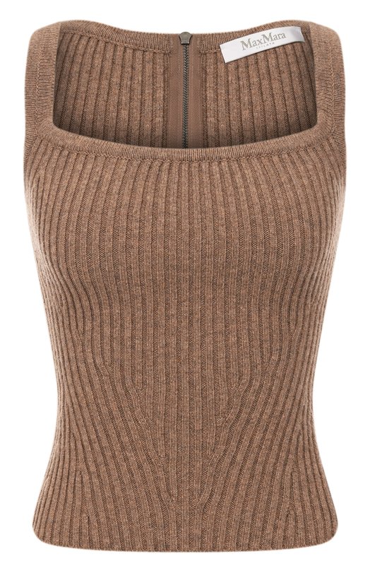 Топ из шерсти и кашемира Max Mara ARETUSA1234 Бежевый ARETUSA1234