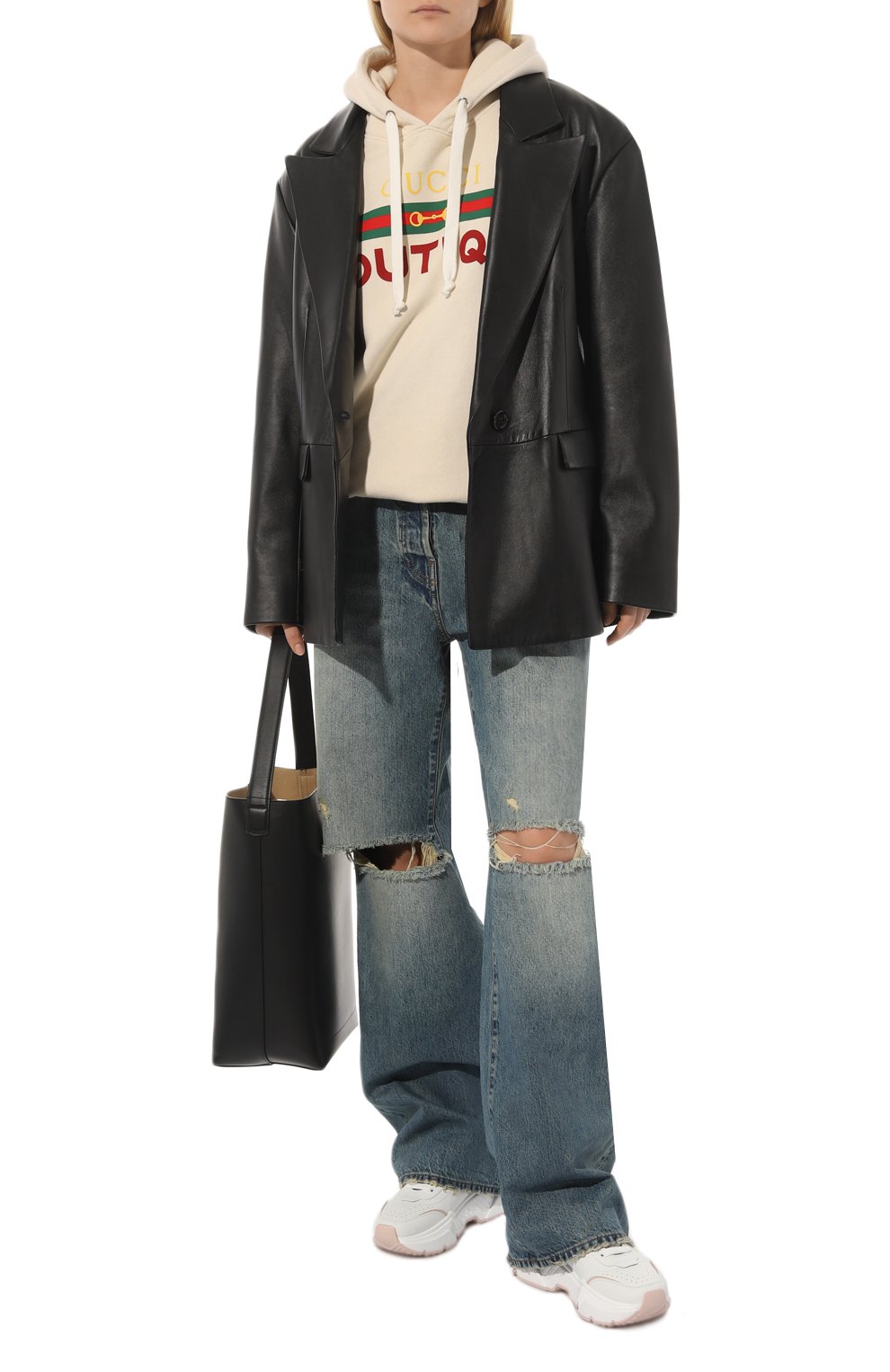 Хлопковое худи GUCCI кремового цвета по цене 132480 руб., арт. 615061 XJCKX, фото 2 Хлопковое худи GUCCI, арт. 615061 XJCKX, фото 2