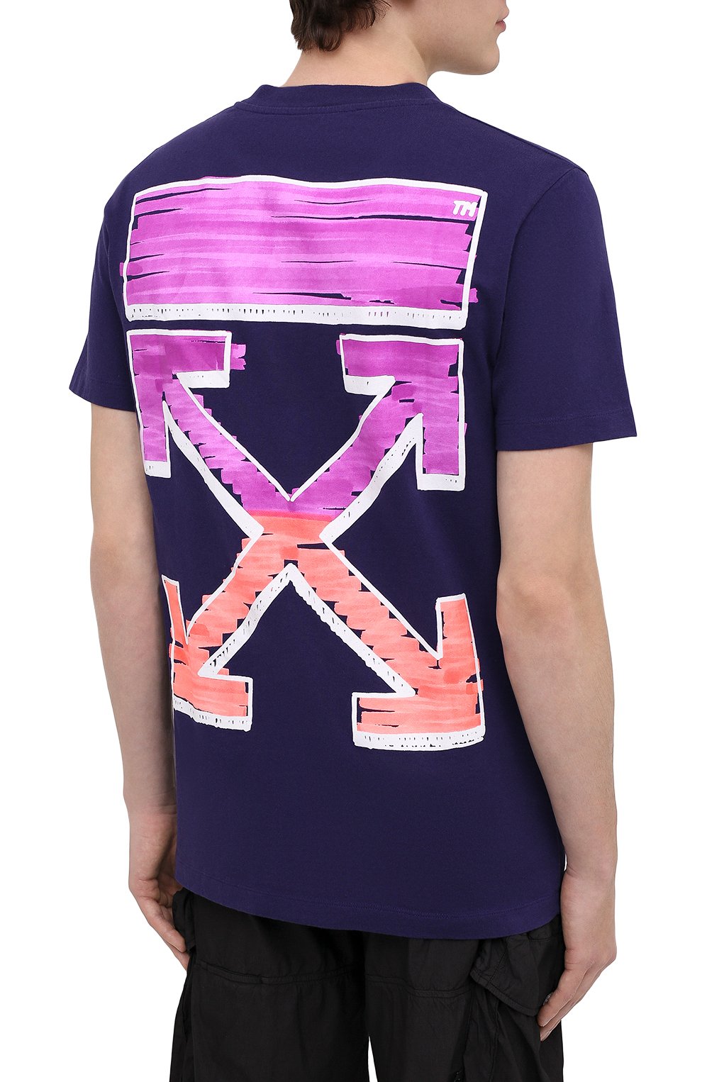 Хлопковая футболка OFF-WHITE, арт. 0MAA027R21JER003, фото 4