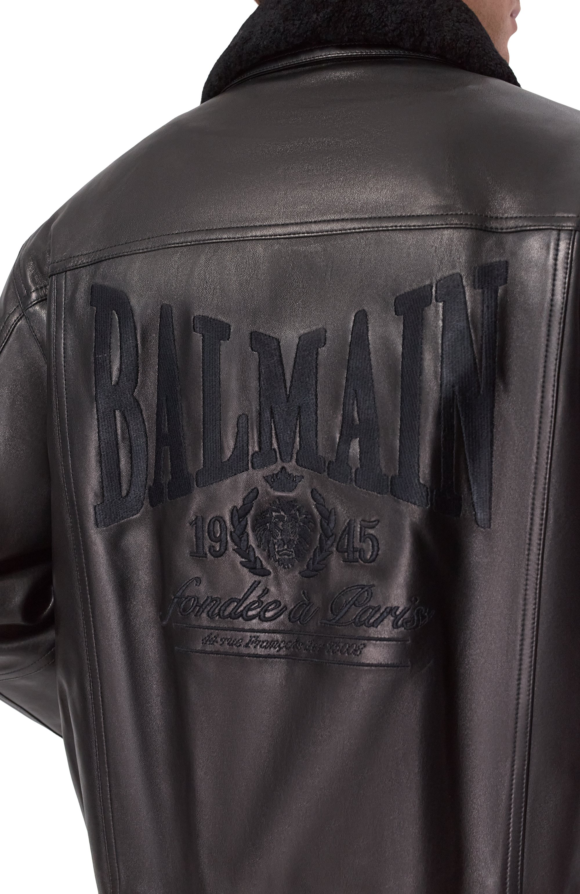Кожаный бомбер BALMAIN, арт. FH0TF998/LC62, фото 5