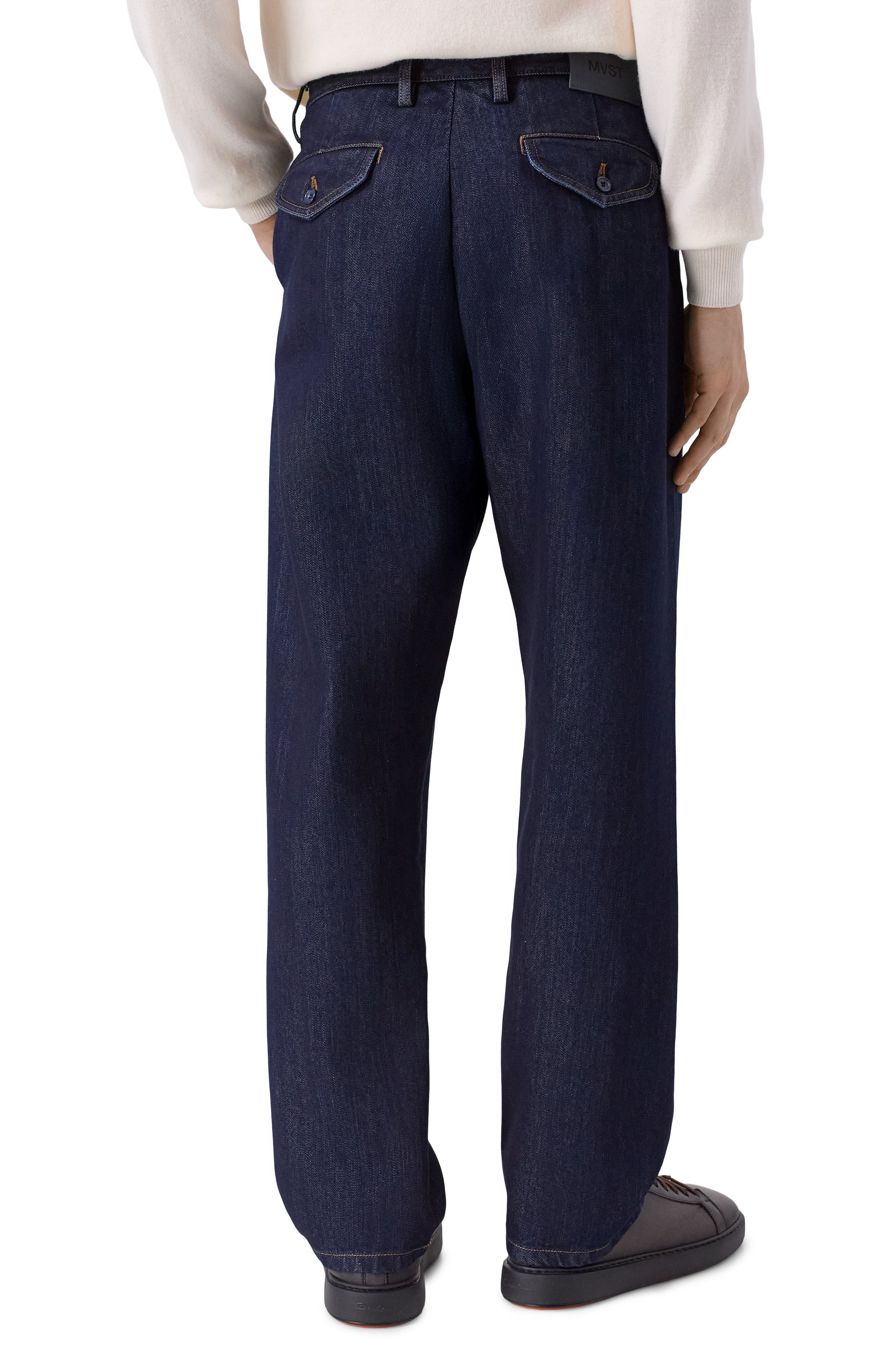 Джинсы MVST темно-синего цвета по цене 103500 руб., арт. M25.1PM.T005, фото 4 Джинсы MVST, арт. M25.1PM.T005, фото 4