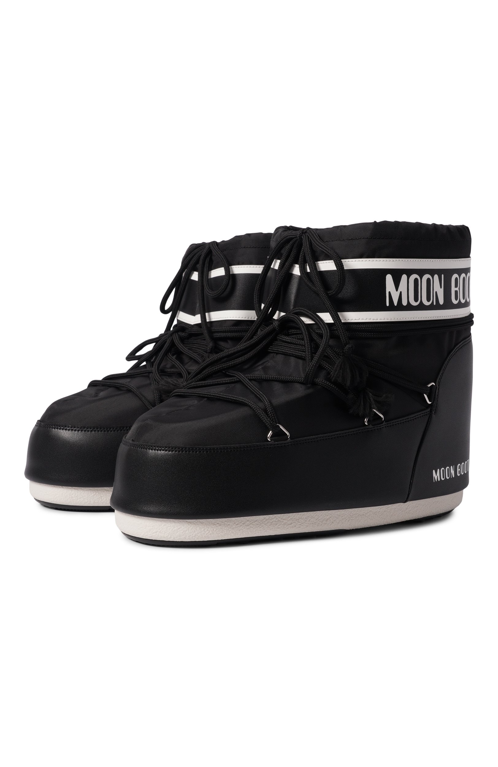 Комбинированные сапоги icon MOON BOOT черного цвета по цене 23100 руб., арт. 80D1409340, фото 1 Комбинированные сапоги icon MOON BOOT, арт. 80D1409340, фото 1
