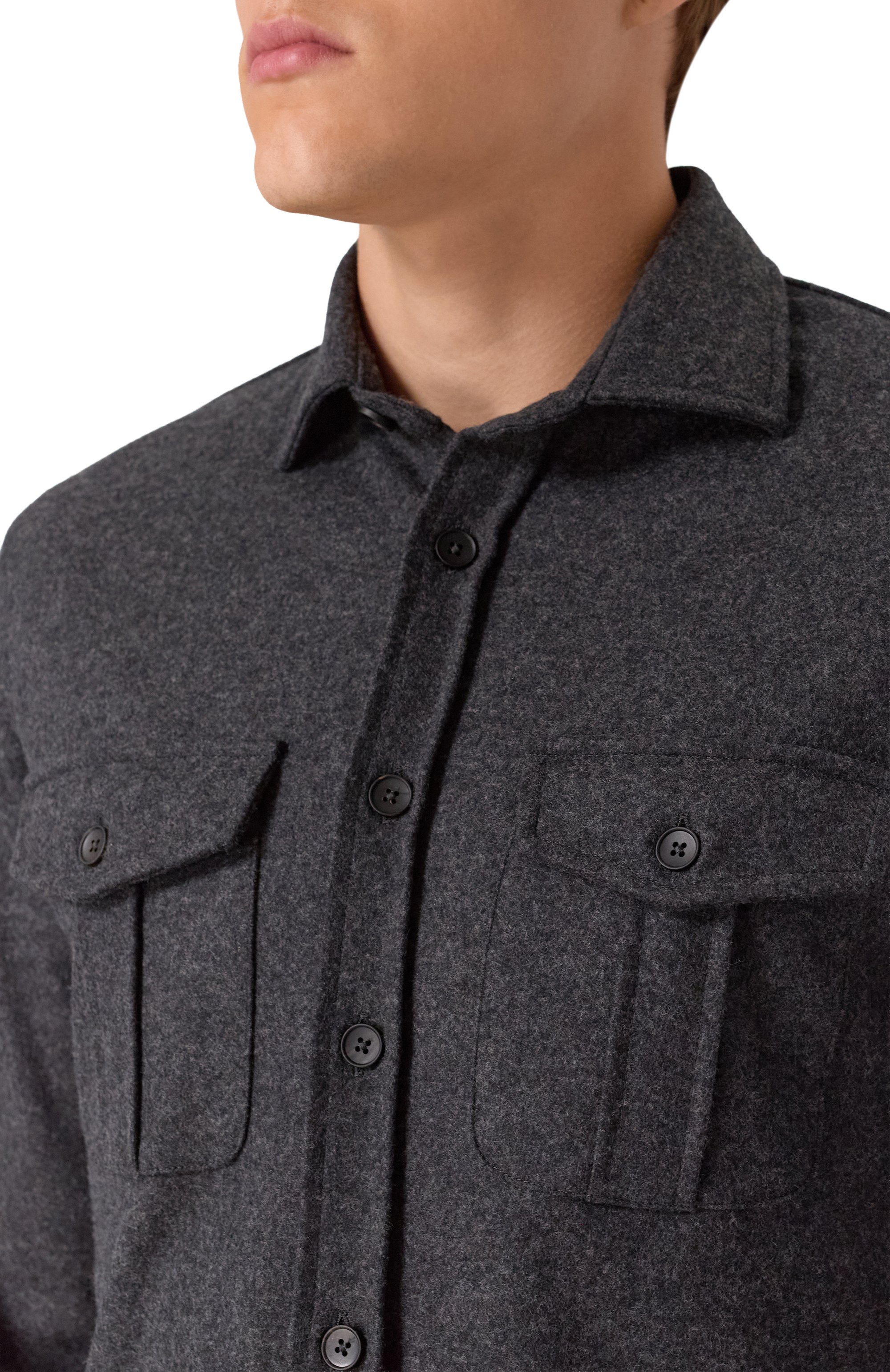 Рубашка из шерсти и кашемира ANDREA CAMPAGNA, арт. CAMLMIL/WCFELT, фото 5