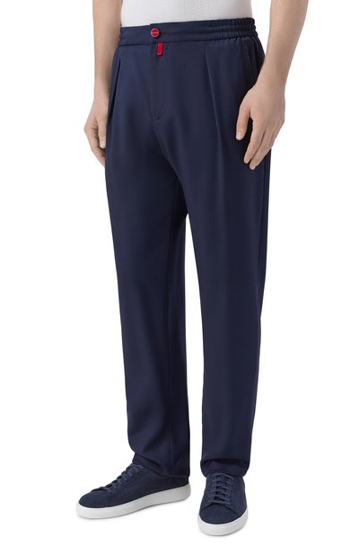 Шерстяные брюки KITON темно-синего цвета по цене 192500 руб., арт. UP1LACRK0631H, фото 3 Шерстяные брюки KITON, арт. UP1LACRK0631H, фото 3