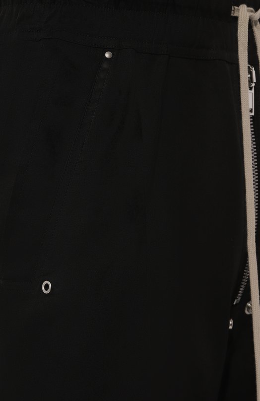 Хлопковые брюки Rick Owens RU02D6366/TE Чёрный  RU02D6366/TE Фото 5