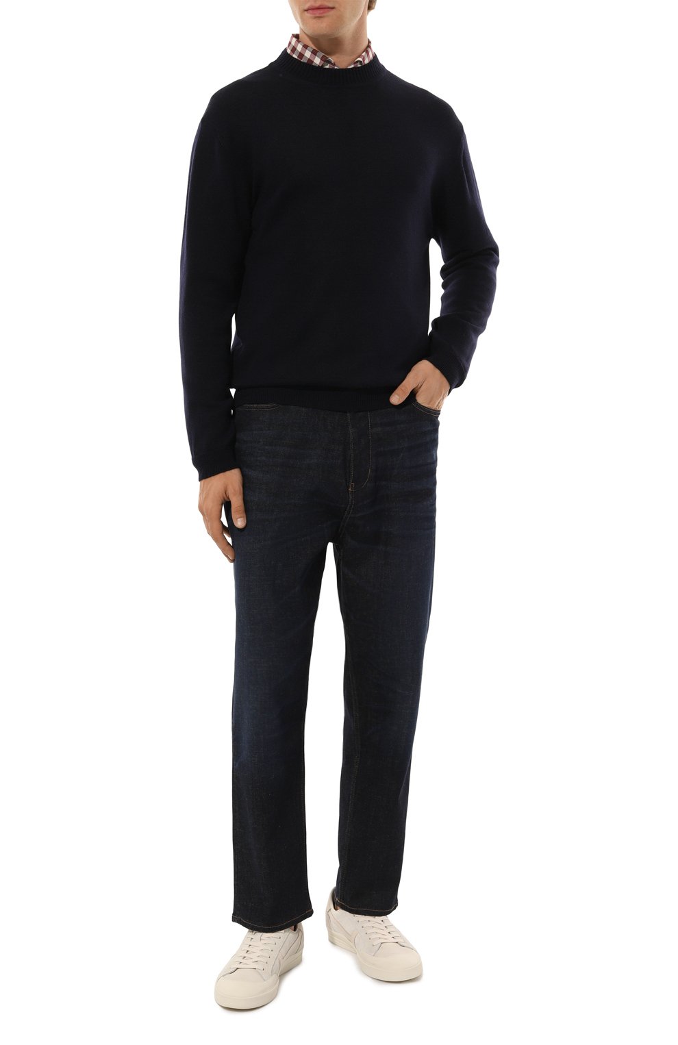 Шерстяной джемпер DANIELE FIESOLI темно-синего цвета по цене 23200 руб., арт. DF0117, фото 2 Шерстяной джемпер DANIELE FIESOLI, арт. DF0117, фото 2