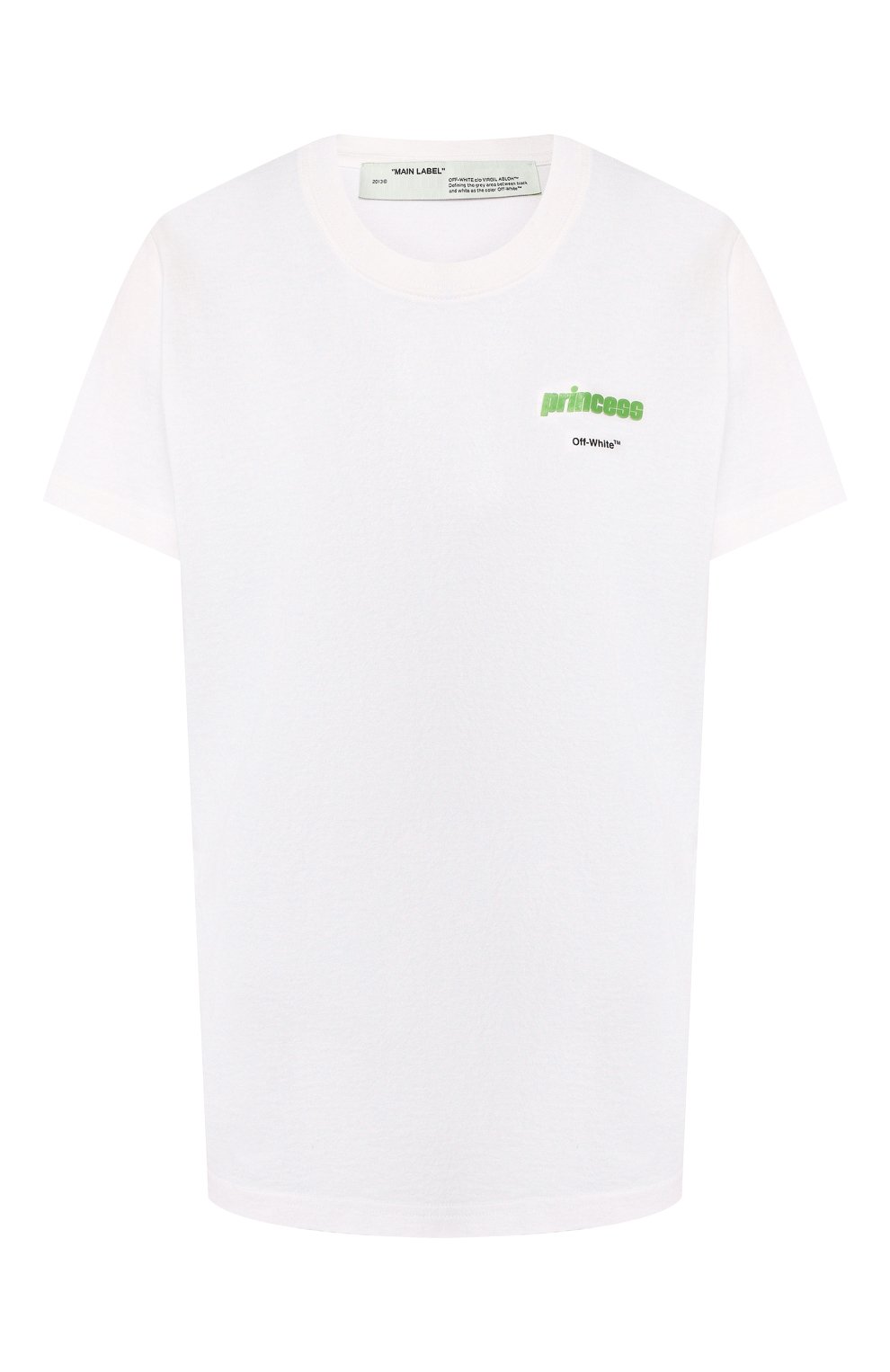 Хлопковая футболка OFF-WHITE белого цвета по цене 26200 руб., арт. 0WAA049R20B071010141, фото 1 Хлопковая футболка OFF-WHITE, арт. 0WAA049R20B071010141, фото 1