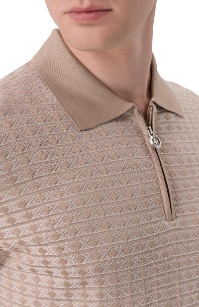 Поло из шелка и хлопка STEFANO RICCI бежевого цвета по цене 172000 руб., арт. K212038P31/F26194_004, фото 5 Поло из шелка и хлопка STEFANO RICCI, арт. K212038P31/F26194_004, фото 5