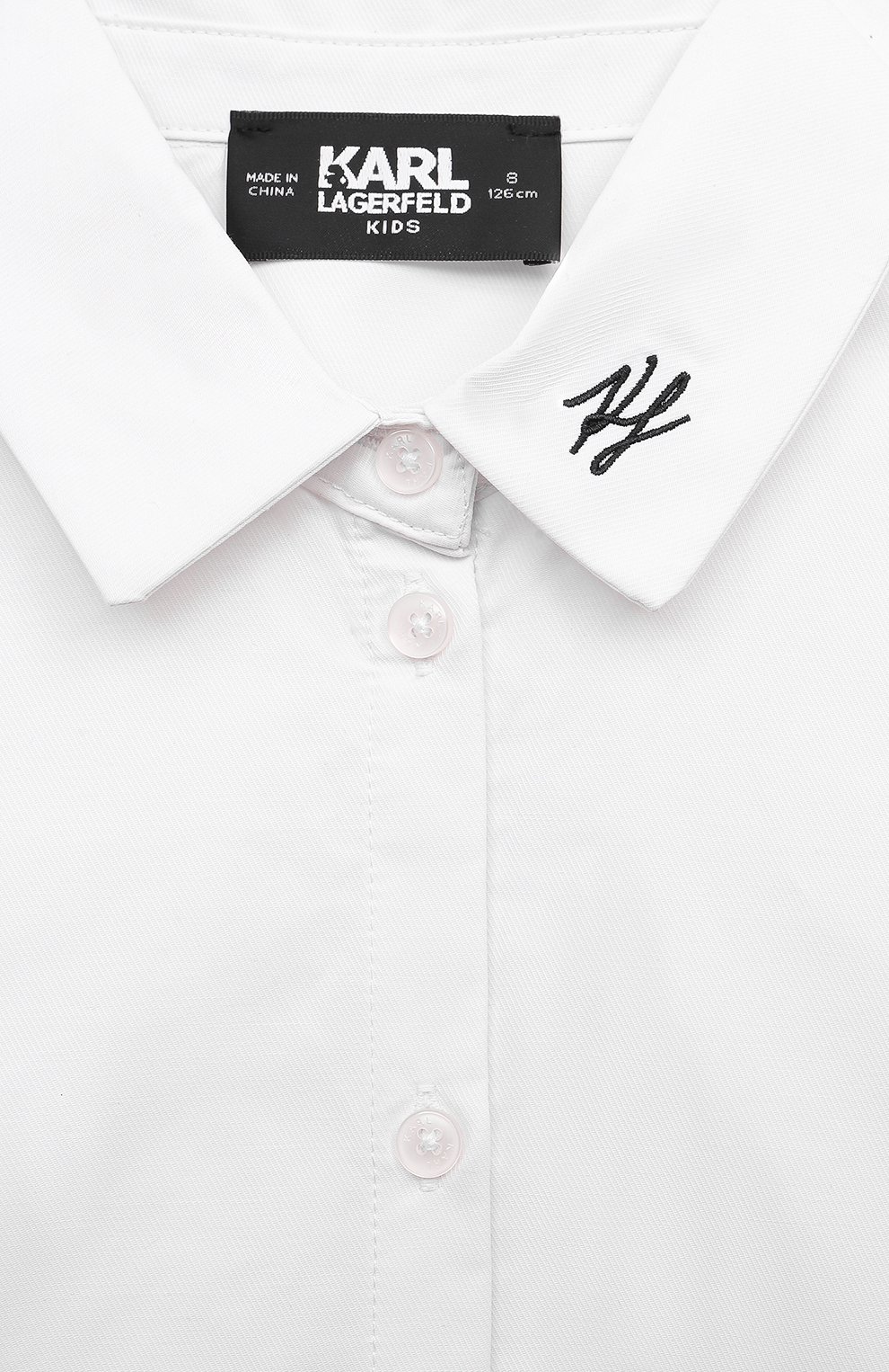 Хлопковая рубашка KARL LAGERFELD KIDS, арт. Z30217, фото 3