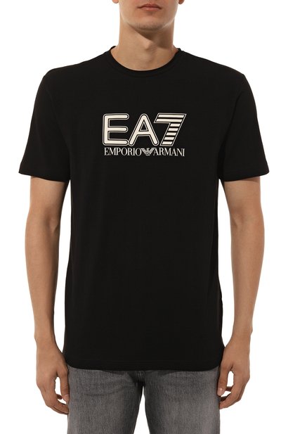 Хлопковая футболка EA7, арт. 6DPT62/PJVQZ/XL, фото 3