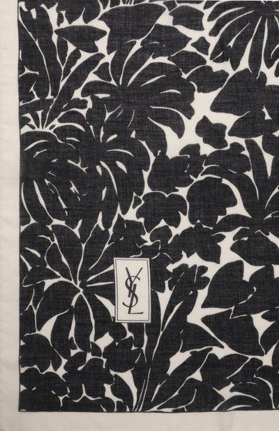 Шелковый палантин SAINT LAURENT, арт. 778612/3YP96, фото 4