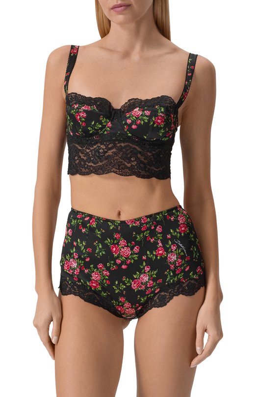 Шелковые трусы-слипы с завышенной талией Dolce & Gabbana 02E02T/0N0C2 Чёрный  02E02T/0N0C2 Фото 2