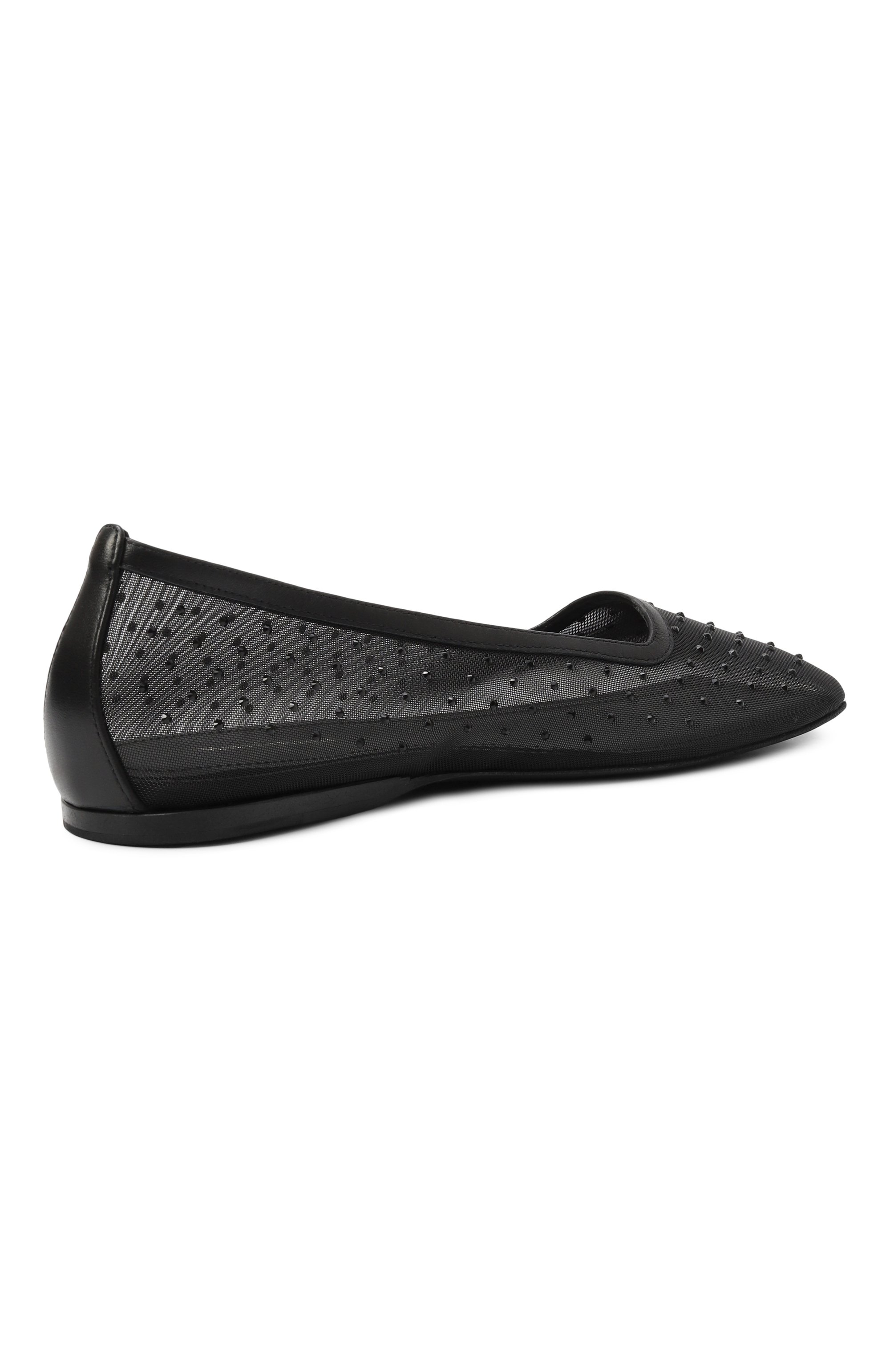 Текстильные балетки kiki MATTIA CAPEZZANI, арт. W461/RETE+NAPPA/BLACK BLACK STRASS, фото 5