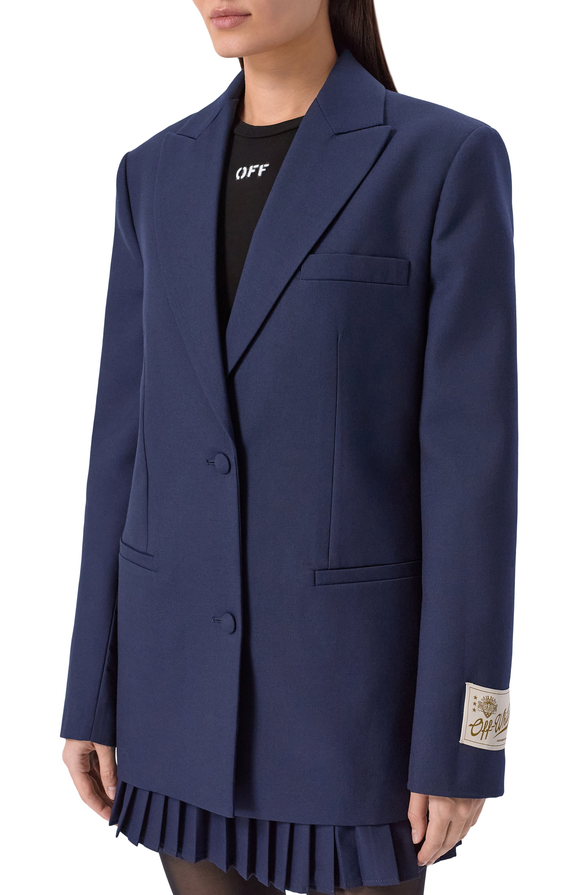 Жакет из шерсти и лиоцелла OFF-WHITE, арт. 0WEF099F25FAB001, фото 3