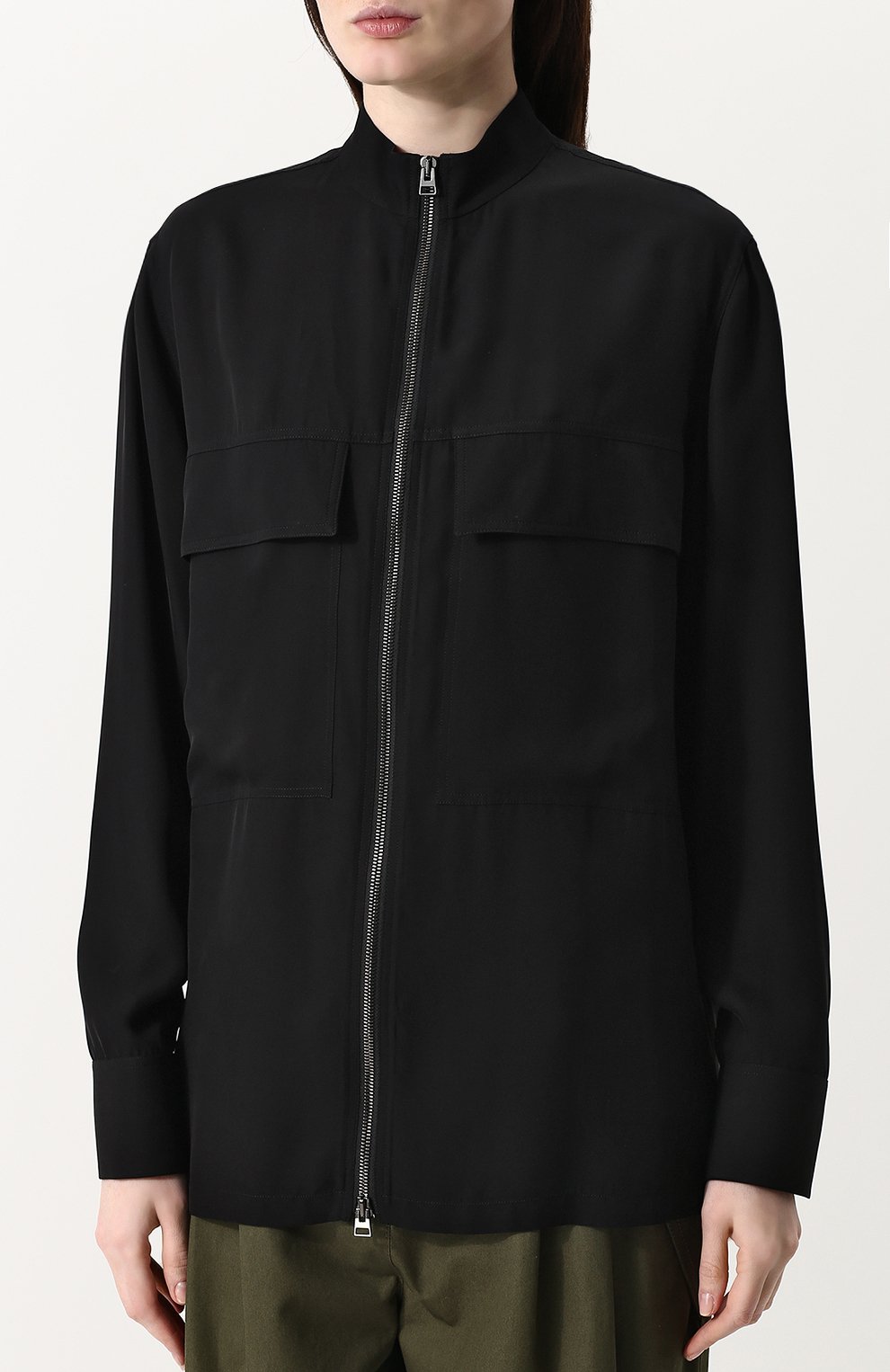 Удлиненный бомбер на молнии с воротником-стойкой TOM FORD, арт. CA3098-FAX335, фото 3