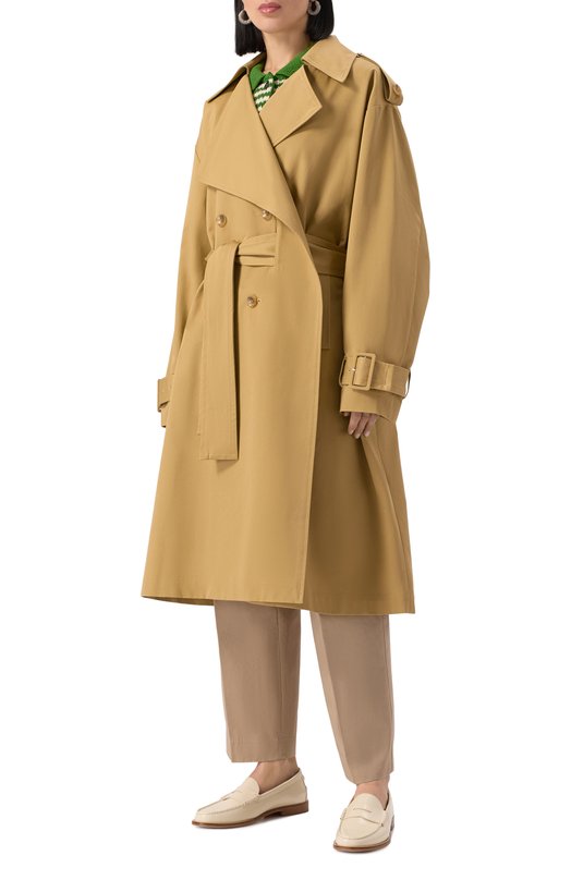 Хлопковый тренч 7 For All Mankind 7N104108STF Бежевый  7N104108STF Фото 3