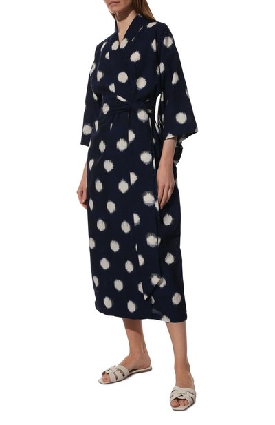 Хлопковое кимоно KLEED LOUNGEWEAR, арт. BLUE D0TS KIM0N0, фото 3
