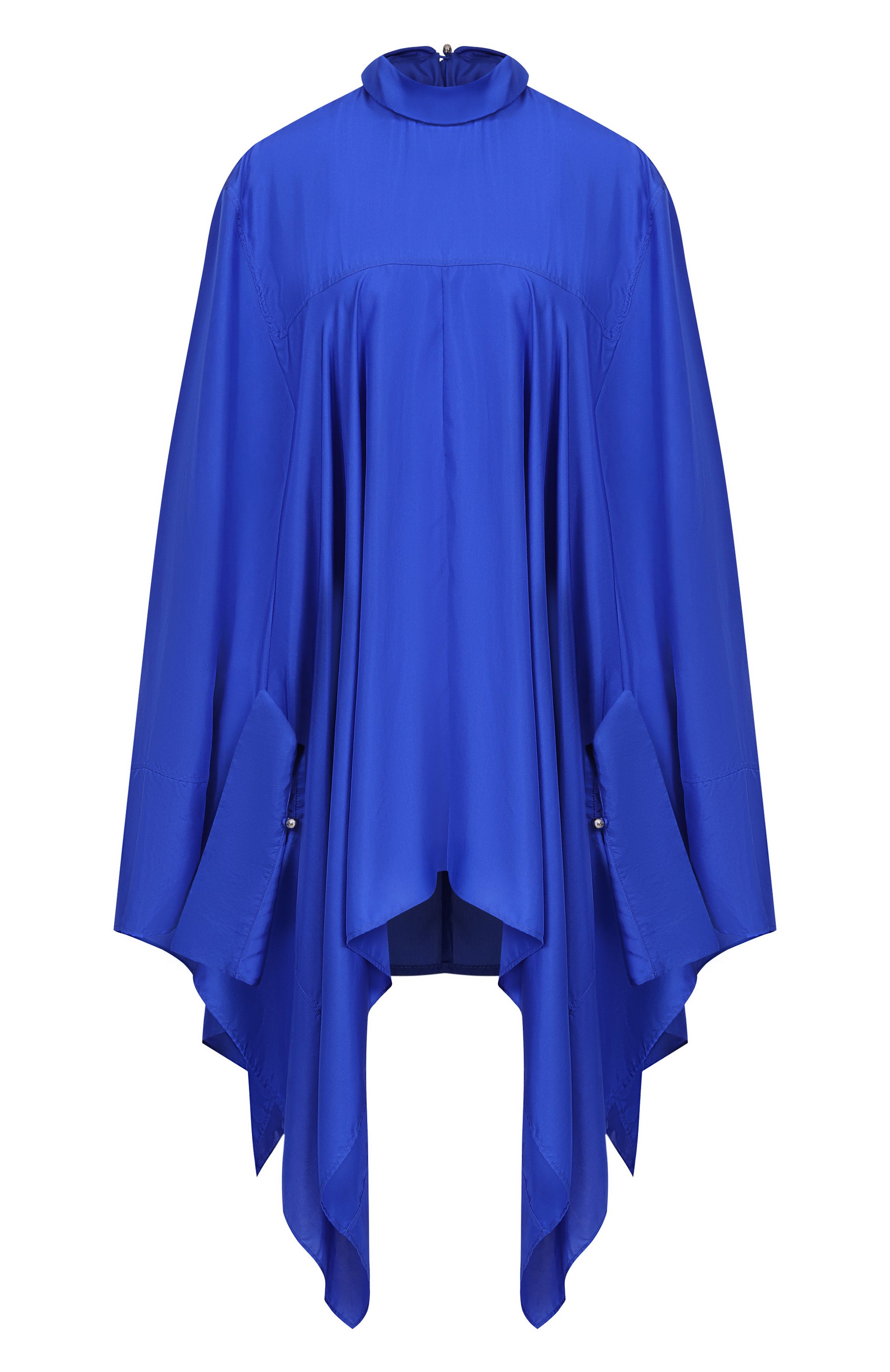 Шелковый топ LANVIN синего цвета по цене 225000 руб., арт. RW-T00055-6285-E26, фото 1 Шелковый топ LANVIN, арт. RW-T00055-6285-E26, фото 1