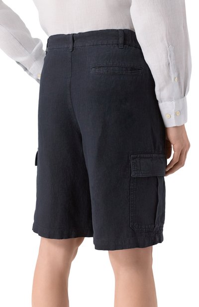 Льняные шорты 120% LINO, арт. 33ALIM29D4/0476/000, фото 4