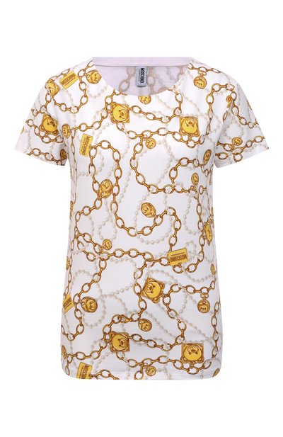 Женская хлопковая футболка MOSCHINO, арт. A1902/9009