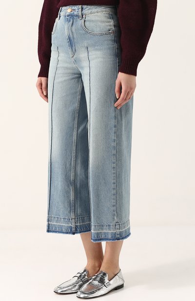 Укороченные расклешенные джинсы с потертостями ISABEL MARANT ETOILE, арт. PA0799-18P016E/CABRI0, фото 3