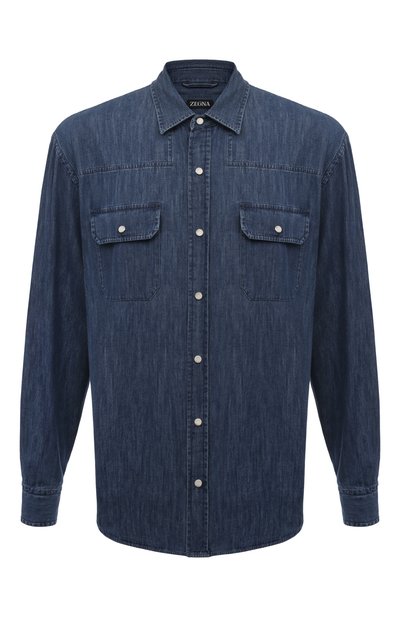 Мужская джинсовая рубашка ZEGNA, арт. UCX12A6/STT3
