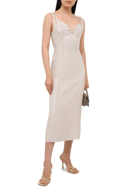 Платье из вискозы и льна JACQUEMUS, арт. 203DR06/124140, фото 2