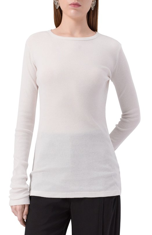 Хлопковый лонгслив Ann Demeulemeester B0011488/FA659 Белый  B0011488/FA659 Фото 3