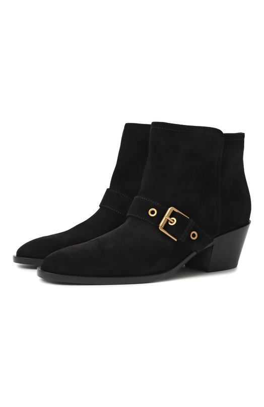 Замшевые ботильоны Gianvito Rossi G05627.SUENER0 Чёрный G05627.SUENER0
