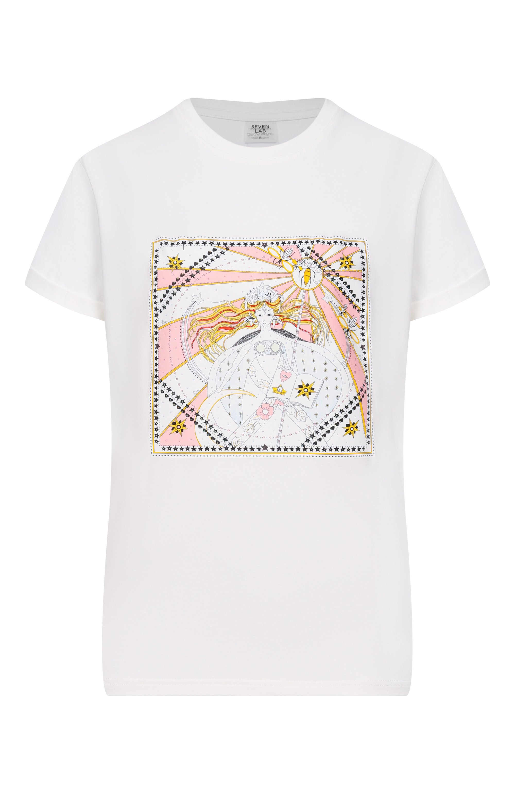 Хлопковая футболка SEVEN LAB белого цвета по цене 14280 руб., арт. CTR1.01.100.257.165, фото 1 Хлопковая футболка SEVEN LAB, арт. CTR1.01.100.257.165, фото 1