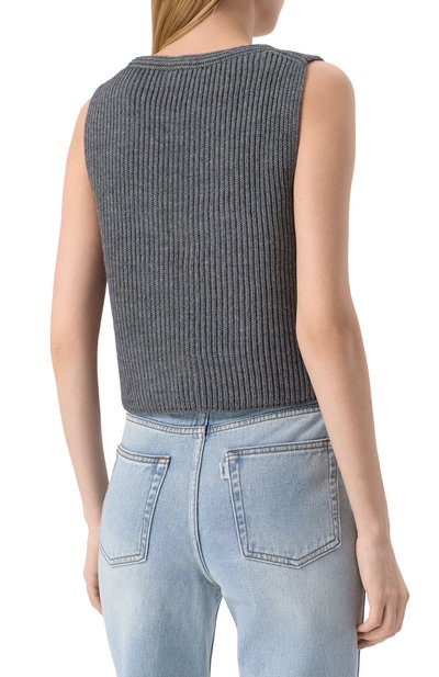 Жилет LESYANEBO серого цвета по цене 9600 руб., арт. LN08H-0301_FF, фото 4 Жилет LESYANEBO, арт. LN08H-0301_FF, фото 4