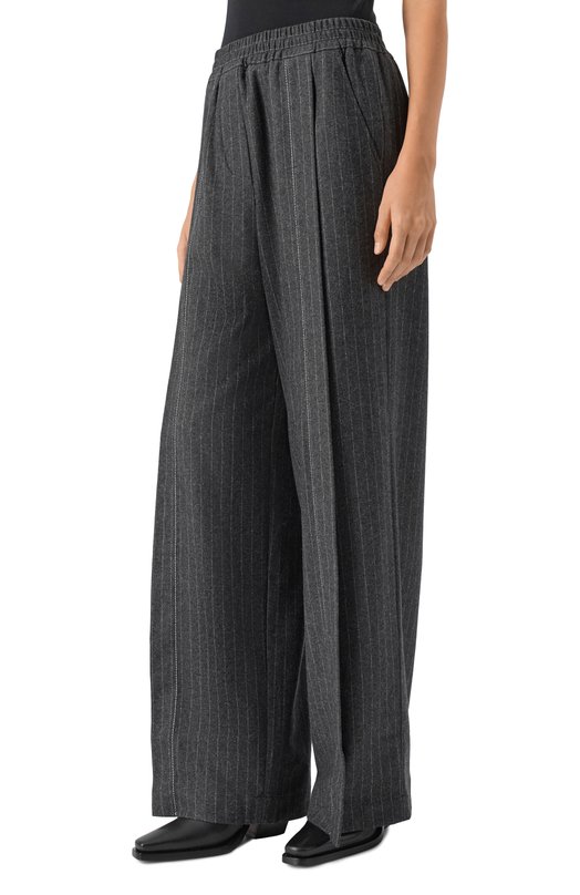 Брюки из шерсти и хлопка Isabel Benenato DW42F25 Серый  DW42F25 Фото 3