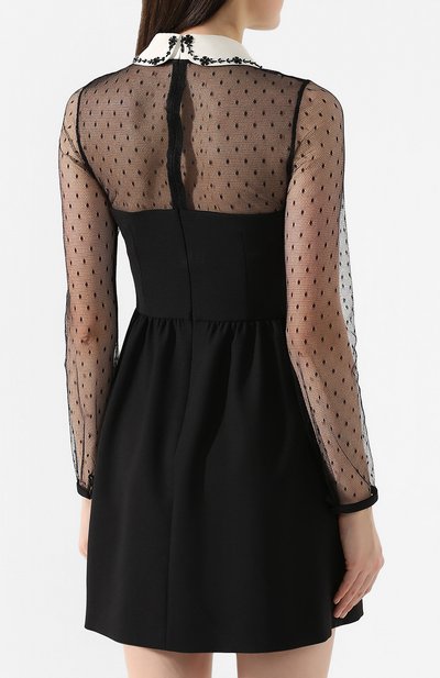 Платье REDVALENTINO черно-белого цвета по цене 73000 руб., арт. TR3VAN95/4SQ, фото 4 Платье REDVALENTINO, арт. TR3VAN95/4SQ, фото 4