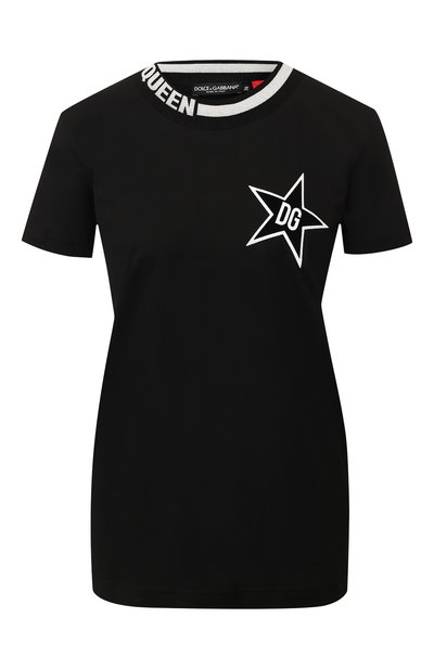 Женская хлопковая футболка DOLCE & GABBANA, арт. F8L95Z/FU7EQ