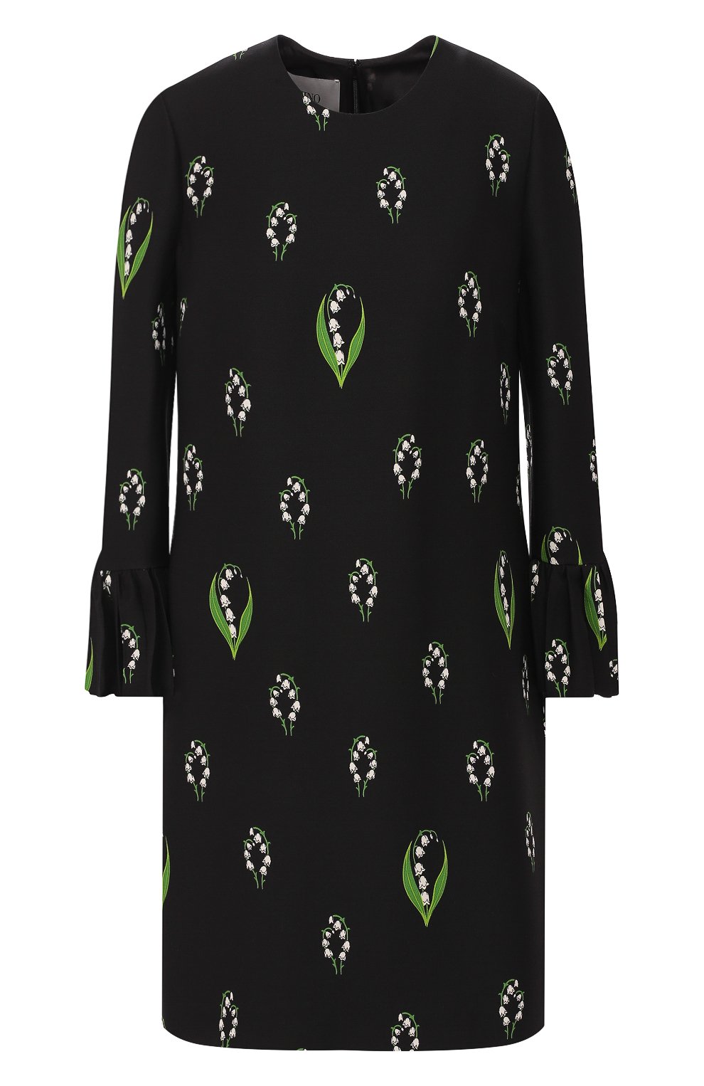 Платье из смеси шерсти и шелка VALENTINO черного цвета по цене 299500 руб., арт. SB3VAMW34PS, фото 1 Платье из смеси шерсти и шелка VALENTINO, арт. SB3VAMW34PS, фото 1