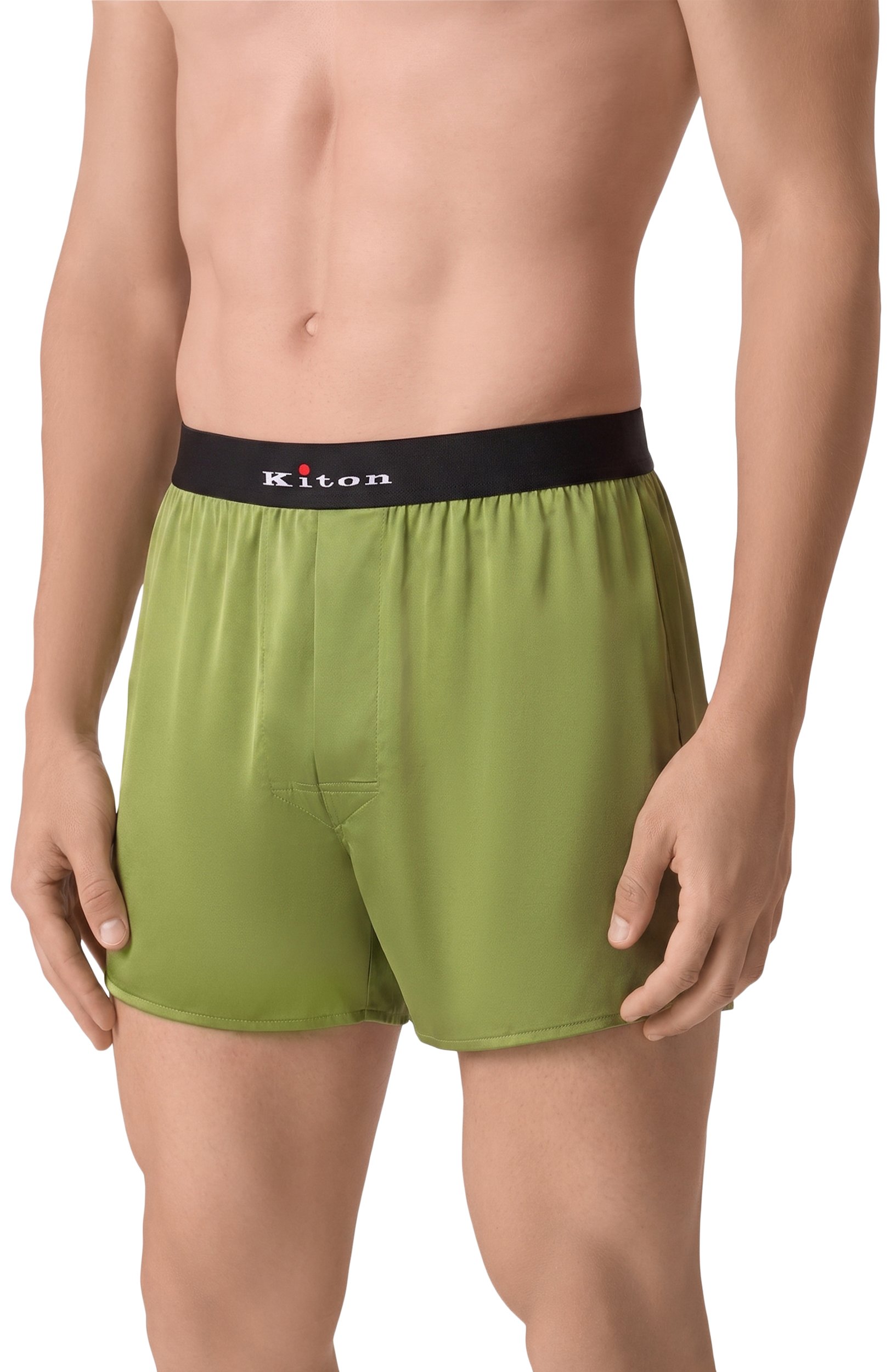 Шелковые боксеры KITON хаки цвета по цене 89950 руб., арт. UNWBX17K0265L, фото 2 Шелковые боксеры KITON, арт. UNWBX17K0265L, фото 2
