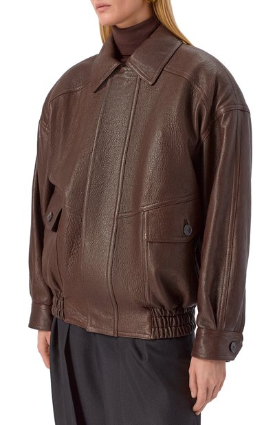 Кожаный бомбер SAINT LAURENT, арт. 842948/YCNF2, фото 3