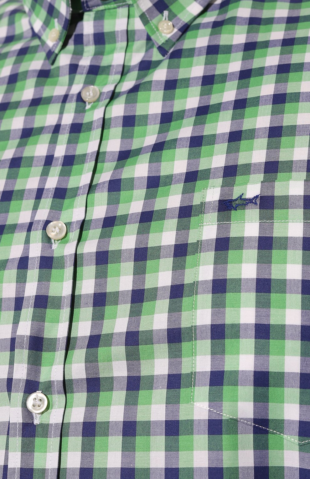 Хлопковая рубашка PAUL&SHARK зеленого цвета по цене 25800 руб., арт. 23413178, фото 5 Хлопковая рубашка PAUL&SHARK, арт. 23413178, фото 5