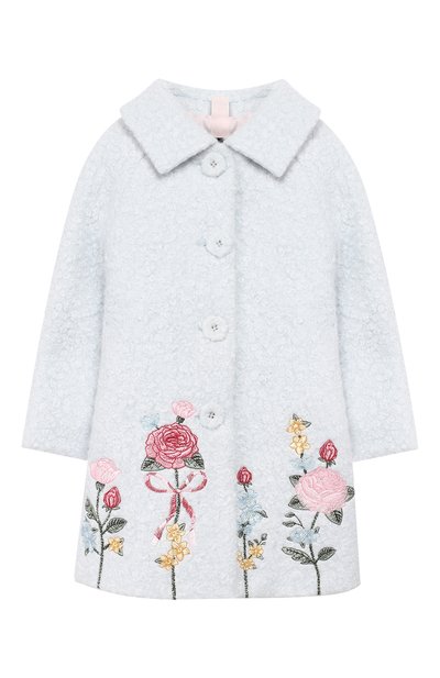 Пальто MONNALISA голубого цвета по цене 31910 руб., арт. 194103R6, фото 1 Пальто MONNALISA, арт. 194103R6, фото 1