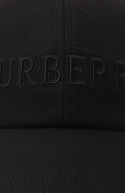 Хлопковая бейсболка BURBERRY черного цвета по цене 47350 руб., арт. 8108638, фото 4 Хлопковая бейсболка BURBERRY, арт. 8108638, фото 4
