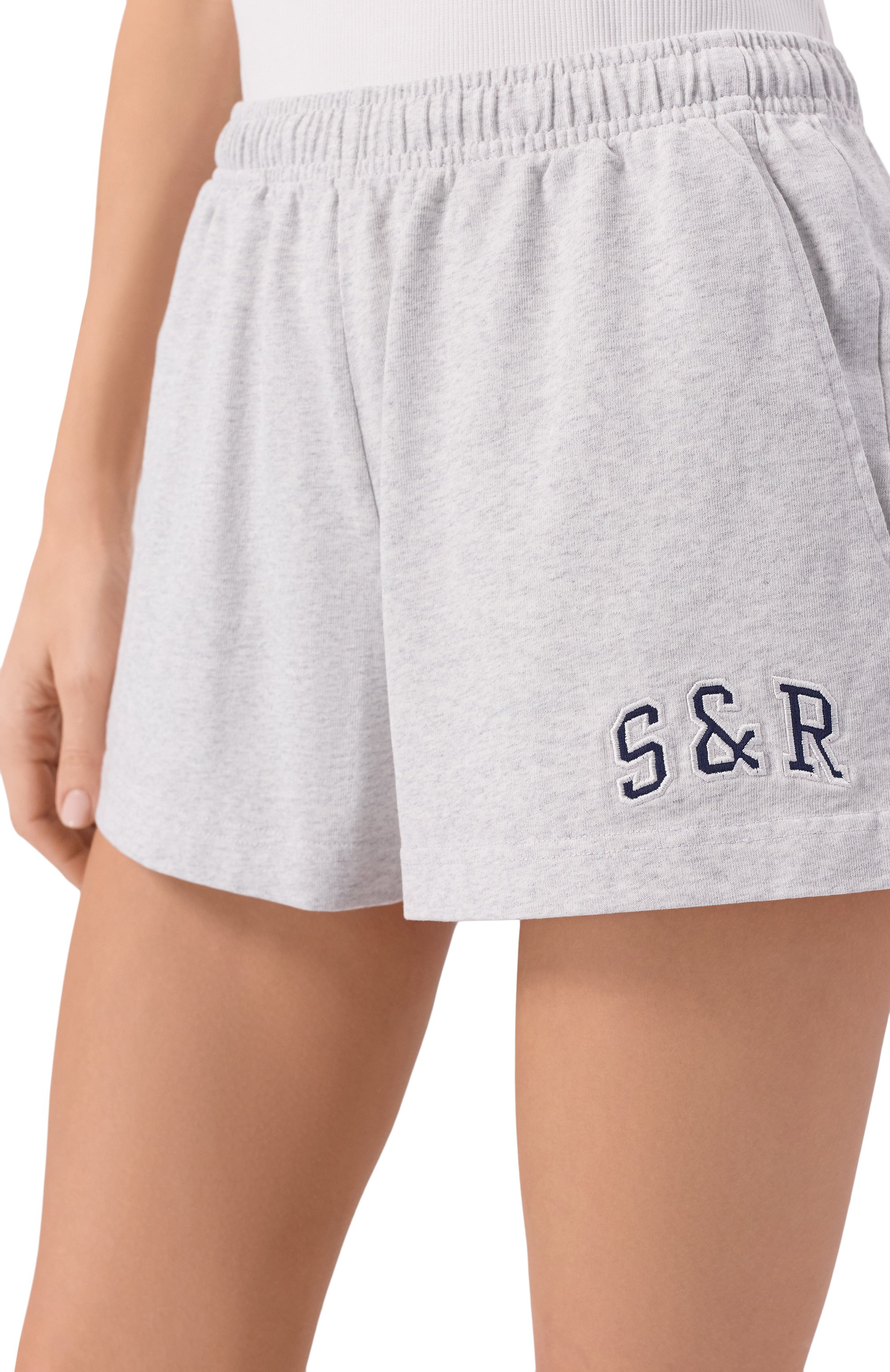 Хлопковые шорты SPORTY AND RICH, арт. SH03764082GY03, фото 5