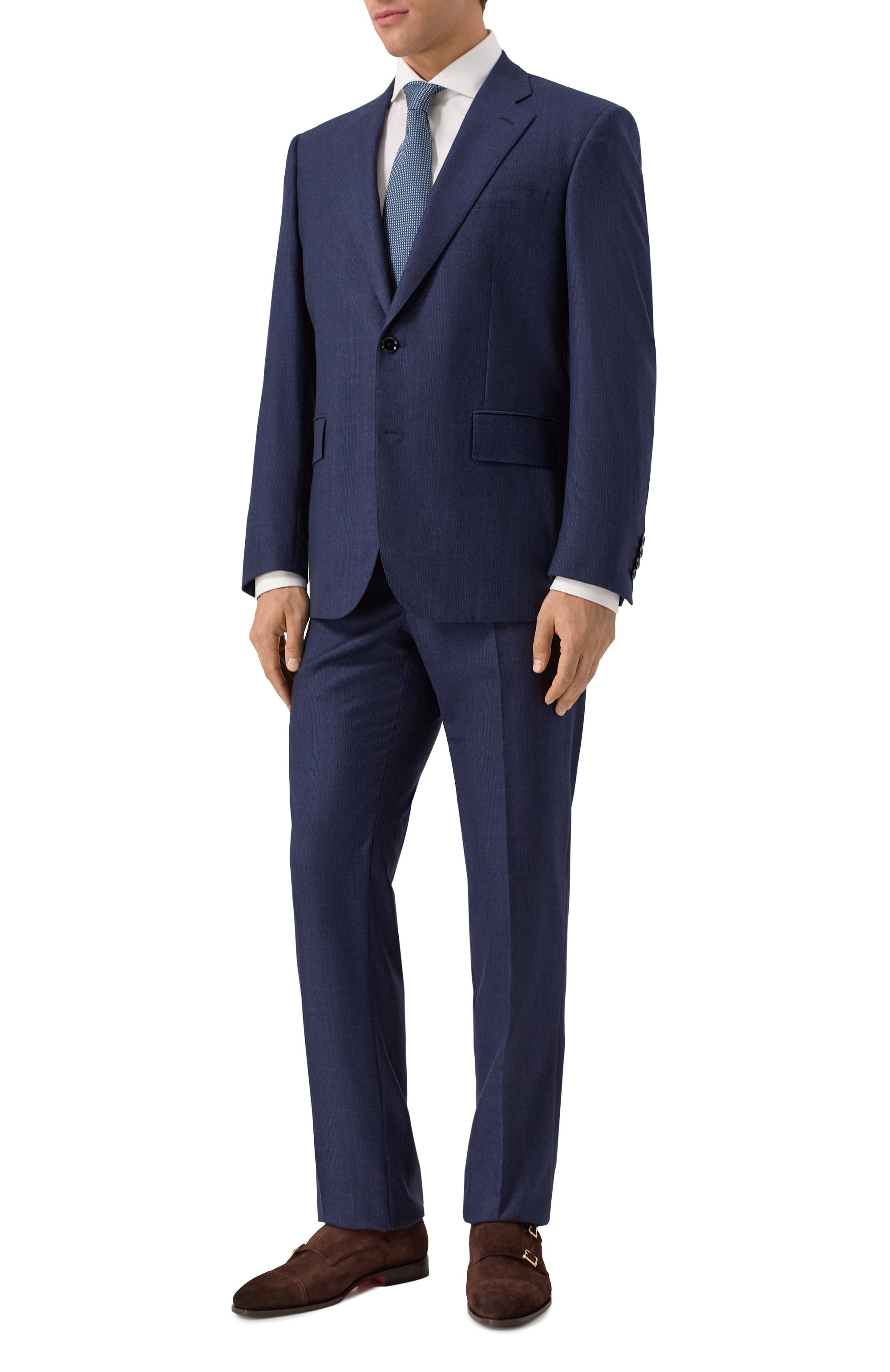 Шерстяной костюм STEFANO RICCI темно-синего цвета по цене 835000 руб., арт. S1SF432220/W0019T, фото 1 Шерстяной костюм STEFANO RICCI, арт. S1SF432220/W0019T, фото 1