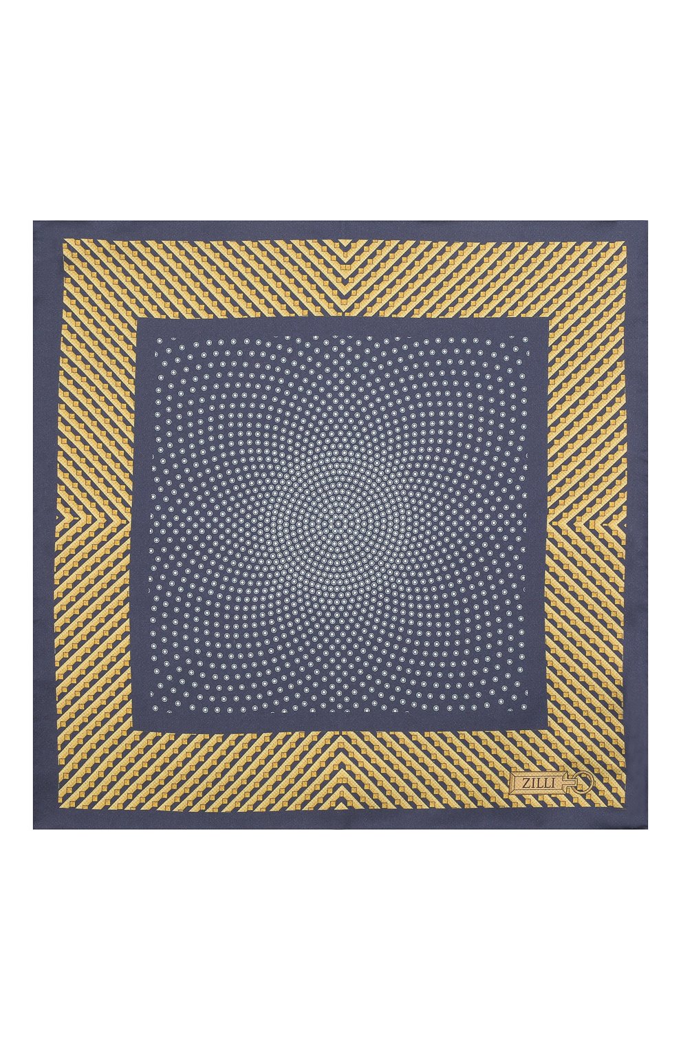 Шелковый платок ZILLI синего цвета по цене 9900 руб., арт. 51606/HANDKERCHIEF, фото 3 Шелковый платок ZILLI, арт. 51606/HANDKERCHIEF, фото 3