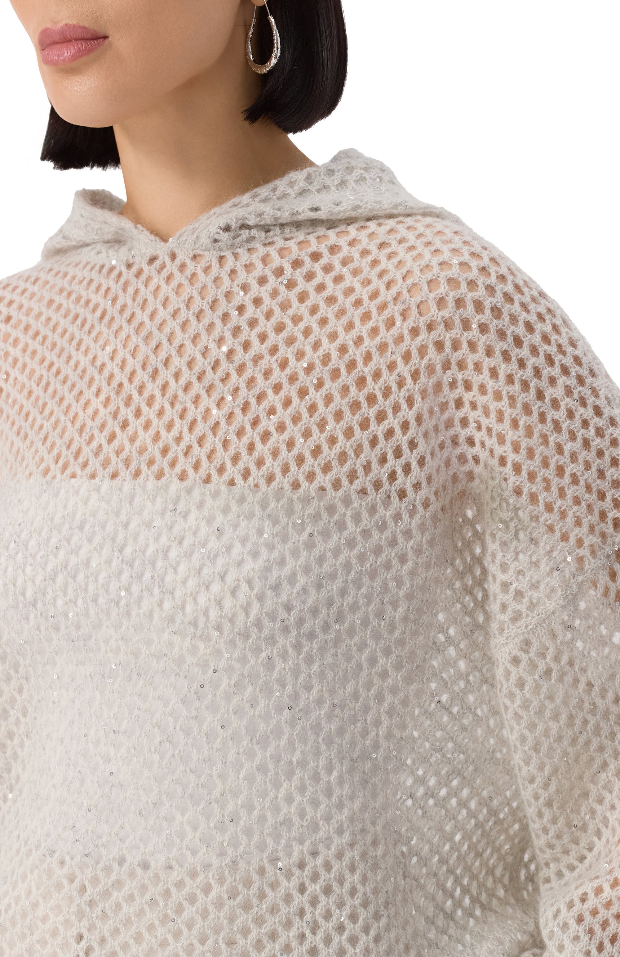 Худи из шерсти и хлопка BRUNELLO CUCINELLI, арт. MPS732409P, фото 5