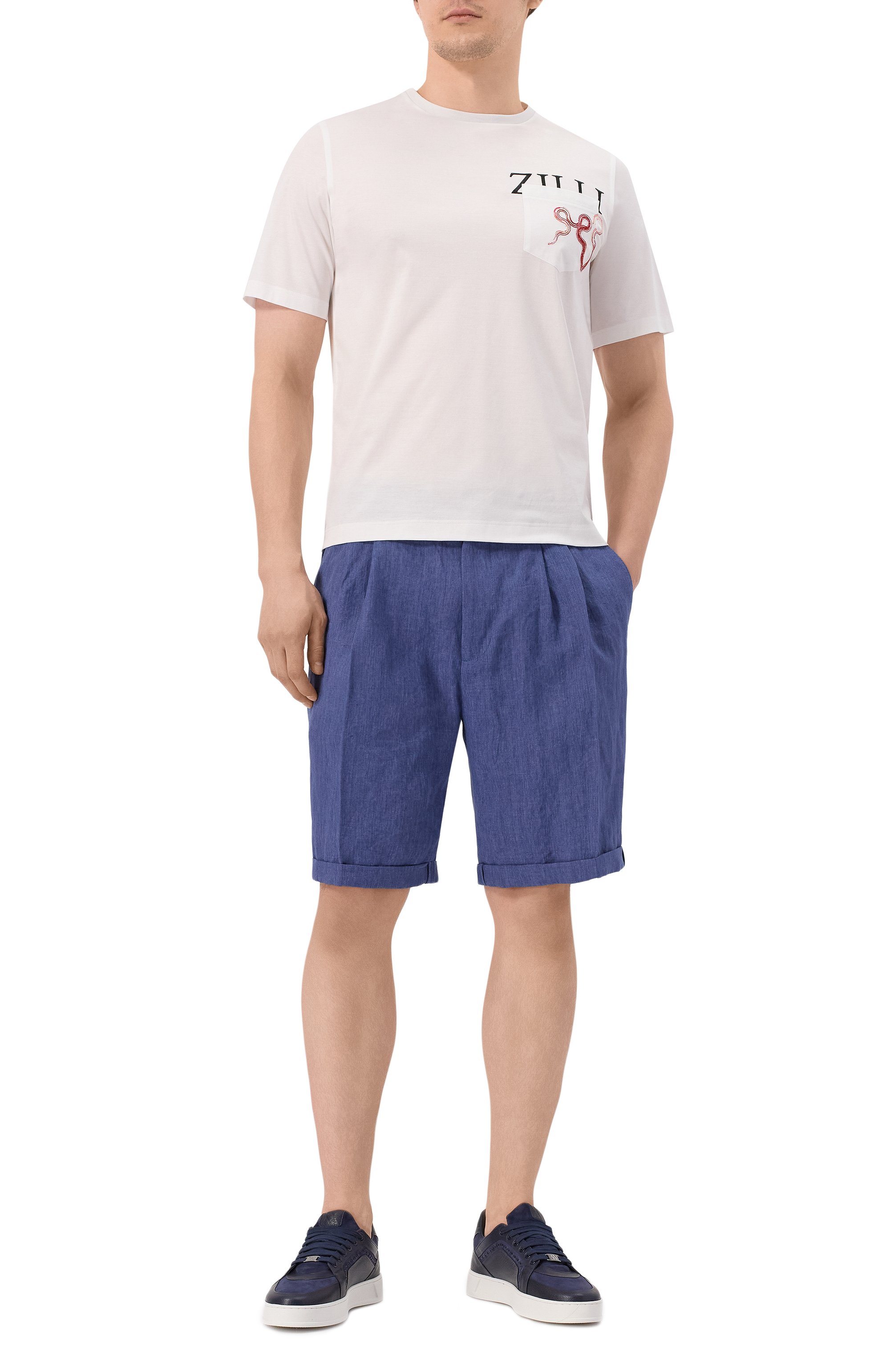 Льняные шорты BRUNELLO CUCINELLI, арт. MH248U0020, фото 2