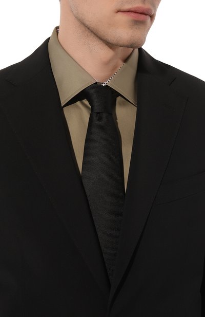 Шелковый галстук KITON черного цвета по цене 39950 руб., арт. UCRVKLC03A14, фото 2 Шелковый галстук KITON, арт. UCRVKLC03A14, фото 2