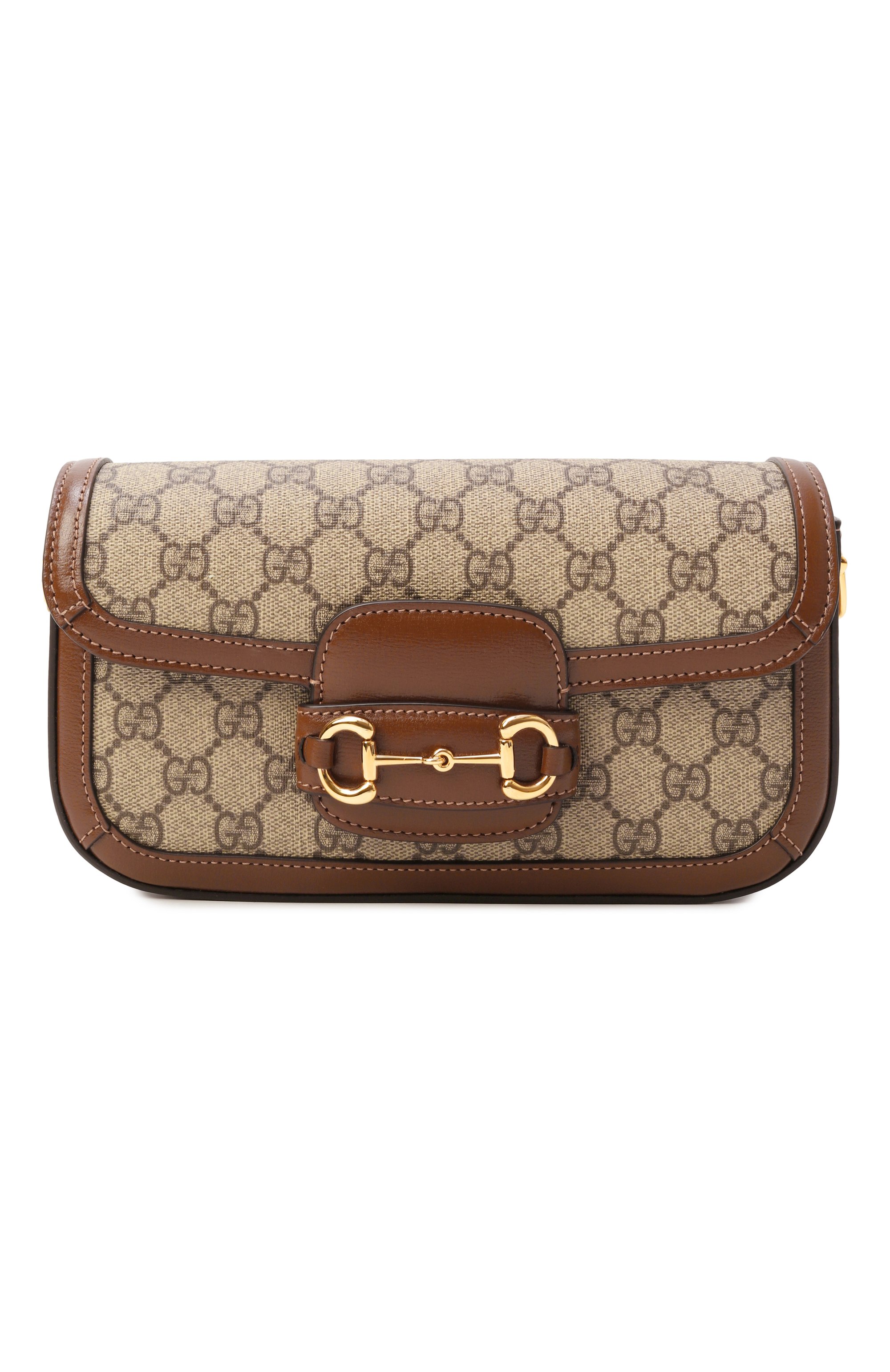 Сумка horsebit 1955 small GUCCI темно-бежевого цвета по цене 464000 руб., арт. 735178/92TCG, фото 1 Сумка horsebit 1955 small GUCCI, арт. 735178/92TCG, фото 1