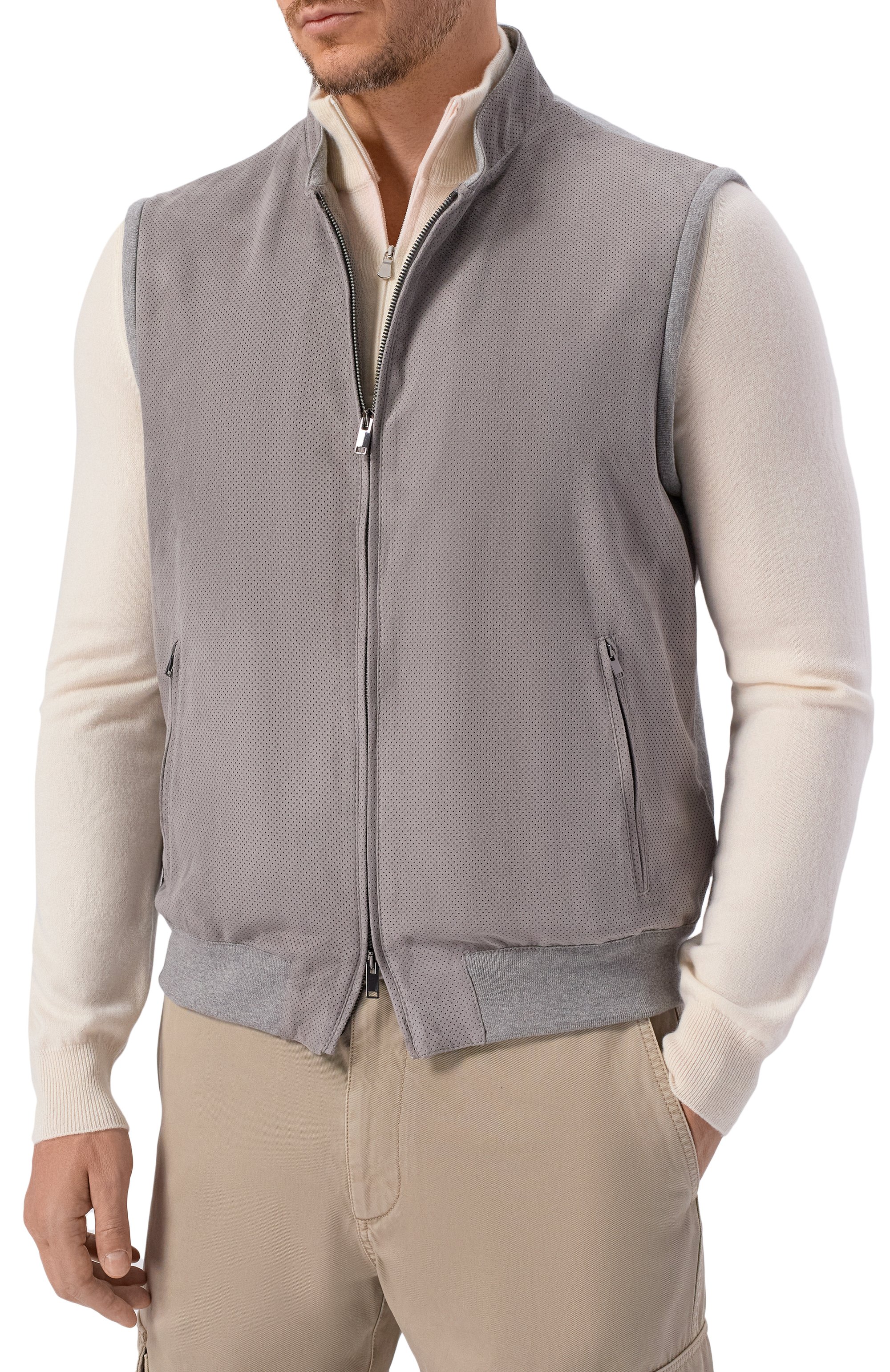 Комбинированный жилет MVST, арт. M26.CSM.L403/PERF0RATED SUEDE/FP000-C0TT0N-CASHMER, фото 3