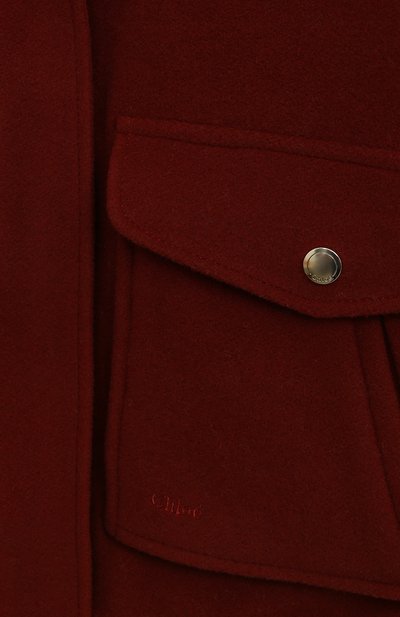 Шерстяная куртка CHLOÉ бордового цвета по цене 59000 руб., арт. C16436/14A, фото 3 Шерстяная куртка CHLOÉ, арт. C16436/14A, фото 3